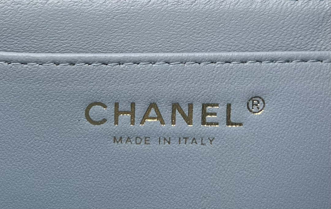 Chanel AS4151 Small Flap Bag With Top Handle Lambskin & Wenge Wood Blue - Default Title - View 8