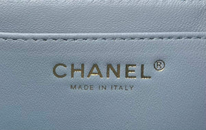 Chanel AS4151 Small Flap Bag With Top Handle Lambskin & Wenge Wood Blue - Default Title - View 8