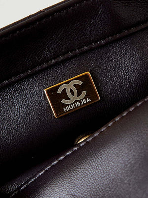 Chanel AS4165 Mini Flap Bag Lambskin Wenge Wood & Gold-Tone Metal Dark Brown - Default Title - View 8