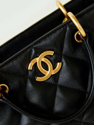Chanel AS4188 Small Hobo Bag Shiny lambskin Gold Metal Black - Default Title - View 2