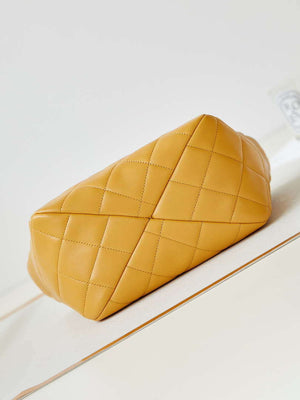 Chanel AS4188 Small Hobo Bag Shiny lambskin Gold Metal Yellow - Default Title - View 6