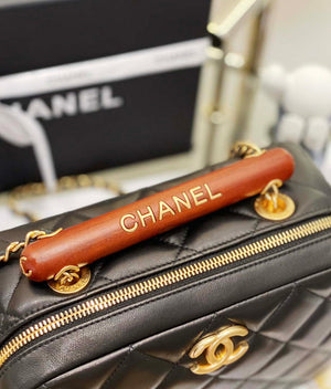 Chanel AS4198 MINI BOWLING BAG Lambskin & Wenge Wood Black - Default Title - View 7