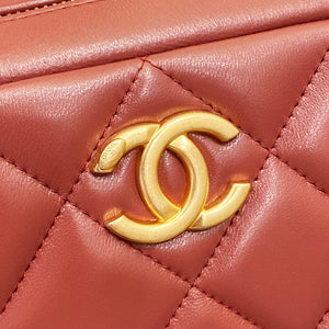 Chanel AS4198 MINI BOWLING BAG Lambskin & Wenge Wood Wine Red - Default Title - View 9