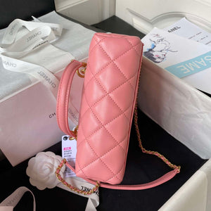 Chanel AS4201 Bag With Top Handle Calfskin Pink - Default Title - View 5