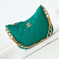 Chanel AS4220 HOBO Handbag Lambskin Green - Default Title - View 1