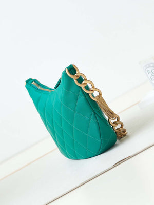 Chanel AS4220 HOBO Handbag Lambskin Green - Default Title - View 3