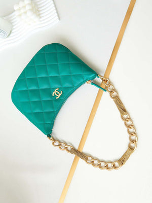 Chanel AS4220 HOBO Handbag Lambskin Green - Default Title - View 8