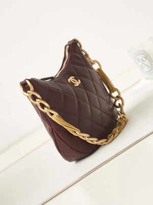 Chanel AS4220 HOBO Handbag Lambskin Wine Red - Default Title - View 4