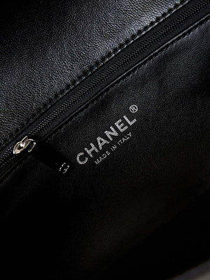 Chanel AS4221 Small Shopping Bag Aged Shiny Lambskin Crystal Pearls & Black Metal Black - Default Title - View 9