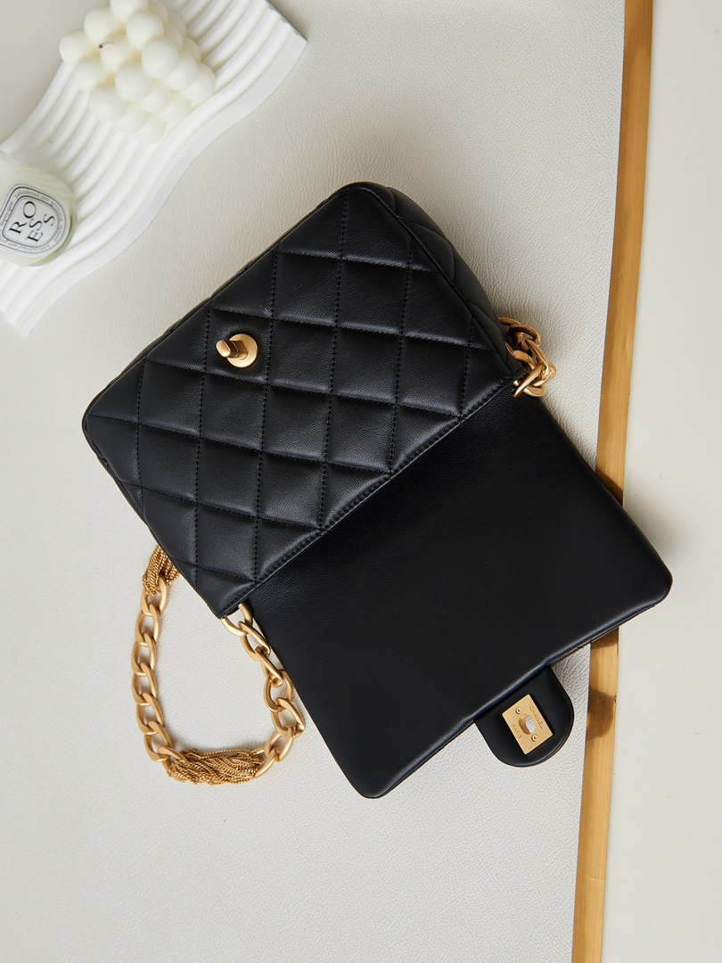 Chanel AS4231 Small Flap Bag Lambskin Black - Default Title - View 7