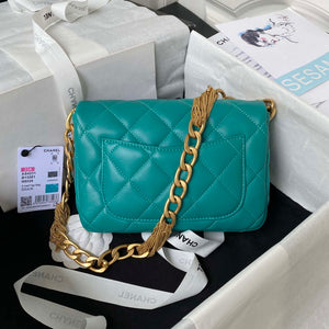 Chanel AS4231 Small Flap Bag Lambskin Green - Default Title - View 2