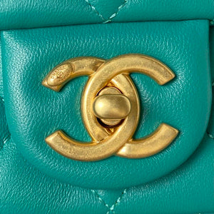 Chanel AS4231 Small Flap Bag Lambskin Green - Default Title - View 3