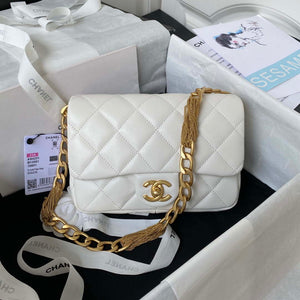 Chanel AS4231 Small Flap Bag Lambskin White - Default Title - View 1