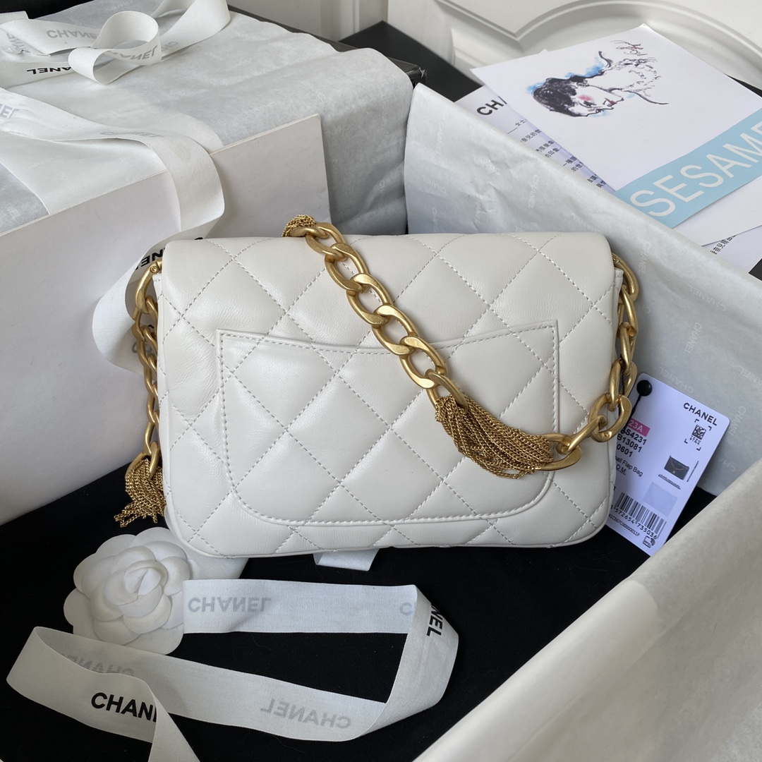 Chanel AS4231 Small Flap Bag Lambskin White - Default Title - View 2