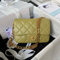 Chanel AS4231 Small Flap Bag Lambskin Yellow - Default Title - View 1