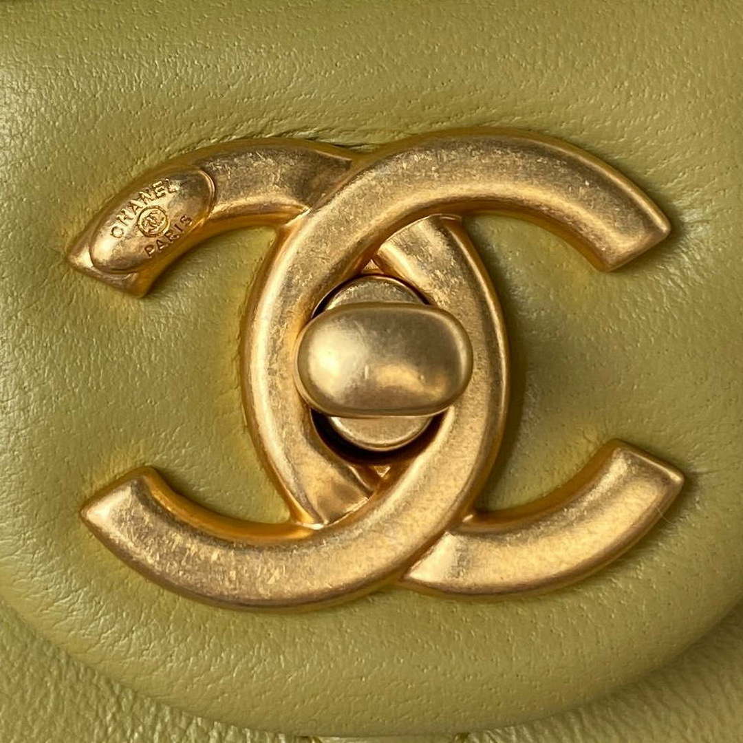 Chanel AS4231 Small Flap Bag Lambskin Yellow - Default Title - View 3