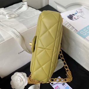 Chanel AS4231 Small Flap Bag Lambskin Yellow - Default Title - View 6