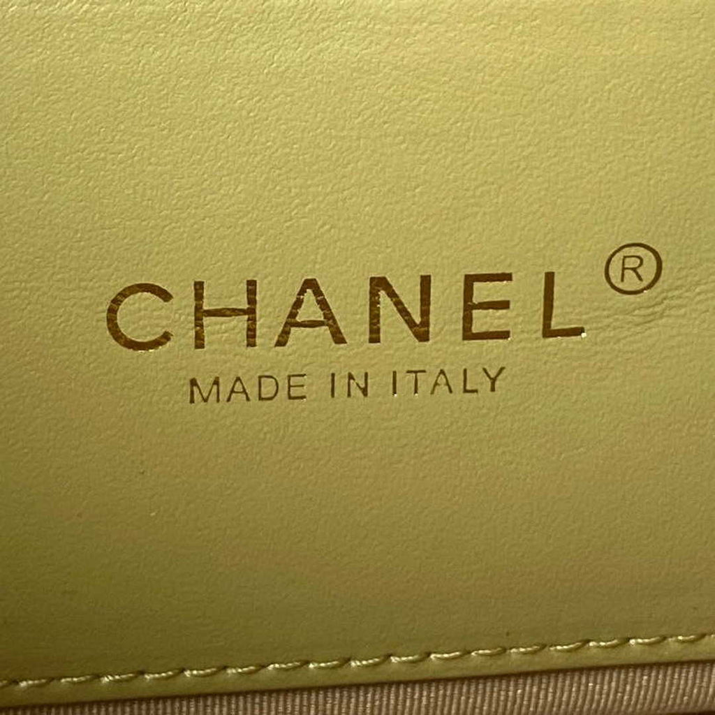 Chanel AS4231 Small Flap Bag Lambskin Yellow