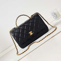 Chanel AS4232 Small Flap Bag With Top Handle Lambskin Black - Default Title - View 1