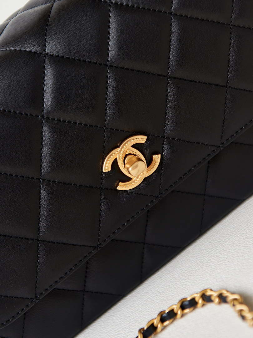 Chanel AS4232 Small Flap Bag With Top Handle Lambskin Black