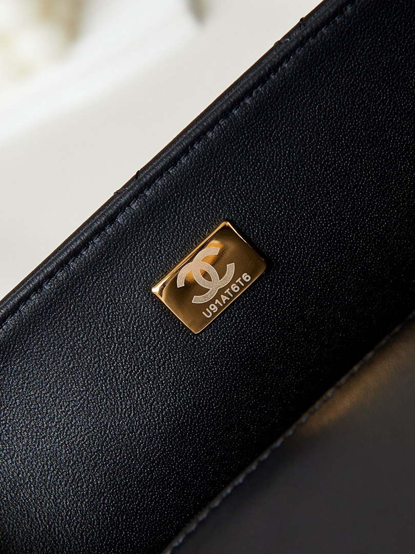 Chanel AS4232 Small Flap Bag With Top Handle Lambskin Black - Default Title - View 8