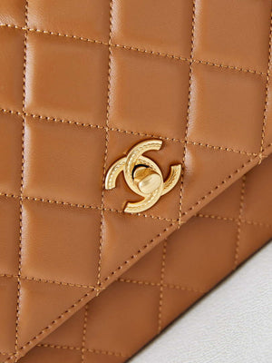 Chanel AS4232 Small Flap Bag With Top Handle Lambskin Brown - Default Title - View 6