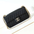 Chanel AS4245 Flap Bag Lambskin With Pearl & Metal Chain Black - Default Title - View 1