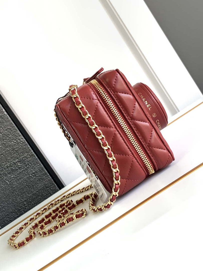 Chanel AS4817 Camera Case Red Lambskin Bag - Default Title - View 2