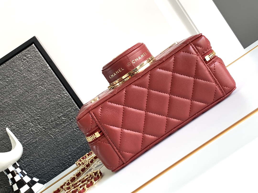 Chanel AS4817 Camera Case Red Lambskin Bag