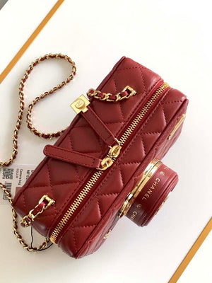 Chanel AS4817 Camera Case Red Lambskin Bag - Default Title - View 6