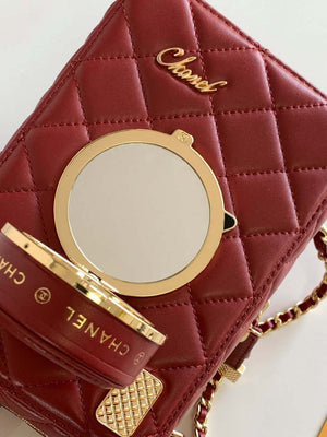 Chanel AS4817 Camera Case Red Lambskin Bag - Default Title - View 7