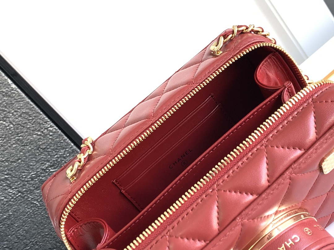 Chanel AS4817 Camera Case Red Lambskin Bag - Default Title - View 9