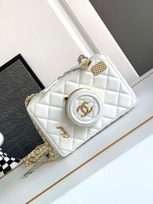 Chanel AS4817 Camera Case White Lambskin Bag - Default Title - View 1