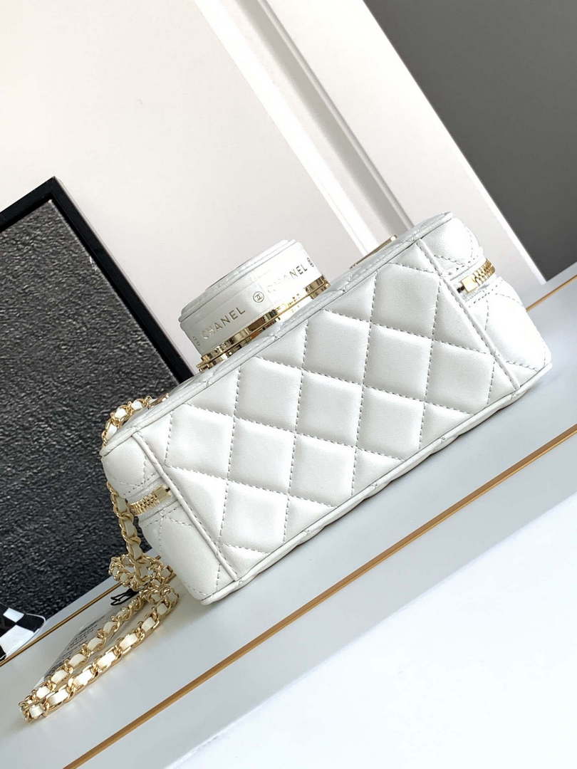 Chanel AS4817 Camera Case White Lambskin Bag