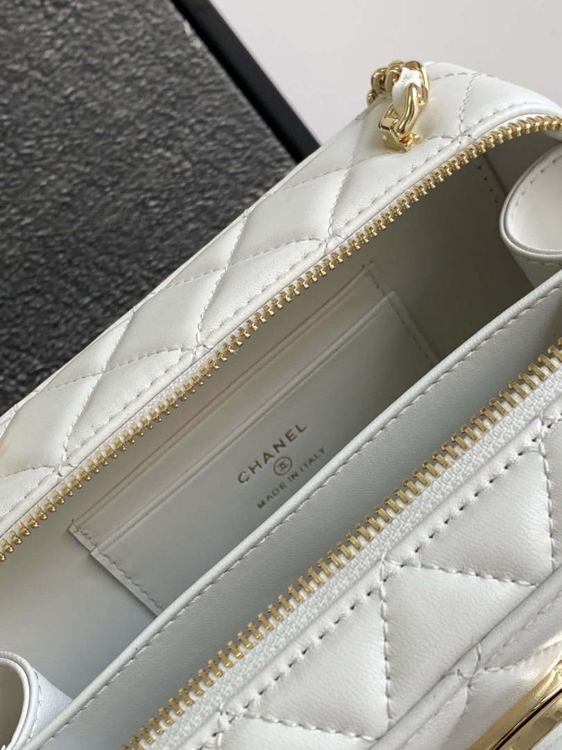 Chanel AS4817 Camera Case White Lambskin Bag - Default Title - View 10