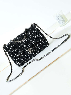 Chanel AS4268 EVENING Bag Strass Crystal Pearls & Ruthenium-Finish Metal - Default Title - View 1