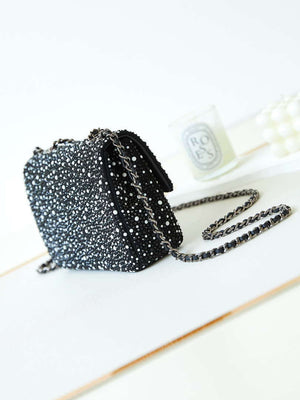 Chanel AS4268 EVENING Bag Strass Crystal Pearls & Ruthenium-Finish Metal - Default Title - View 4