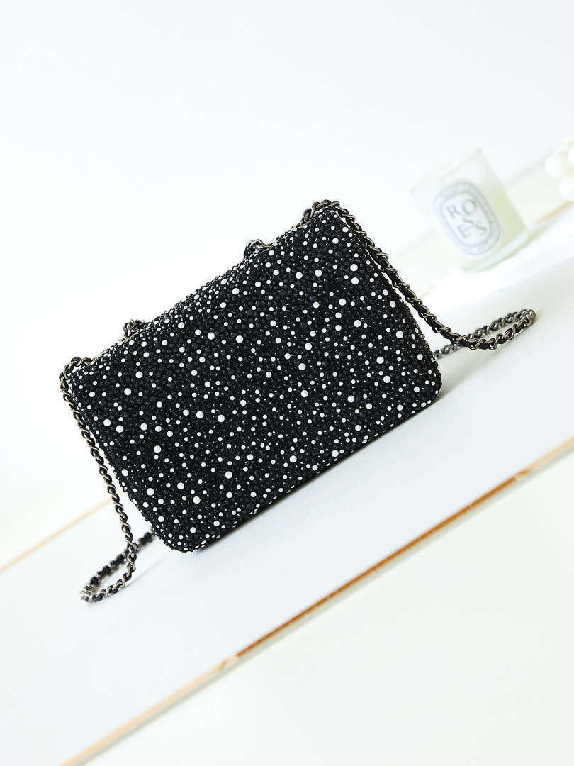 Chanel AS4268 EVENING Bag Strass Crystal Pearls & Ruthenium-Finish Metal