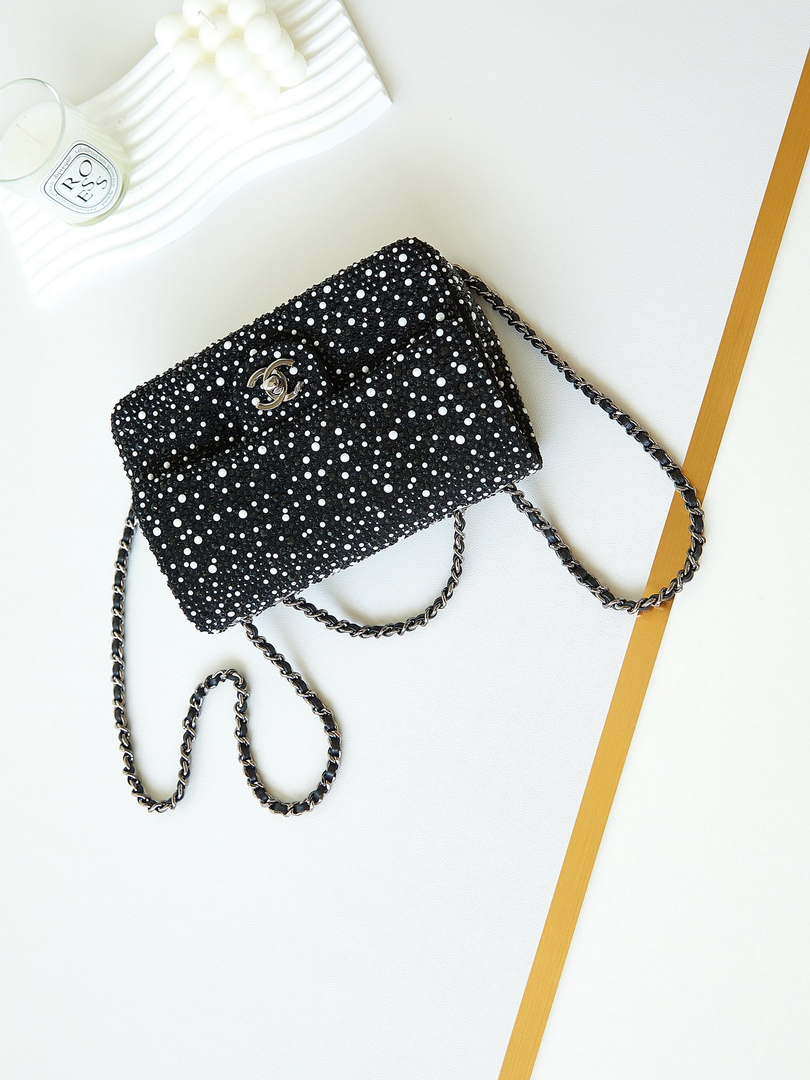 Chanel AS4268 EVENING Bag Strass Crystal Pearls & Ruthenium-Finish Metal