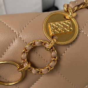 Chanel AS4274 Mini Flap Crossbody Bag Lambskin Apricot - Default Title - View 4