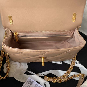 Chanel AS4274 Mini Flap Crossbody Bag Lambskin Apricot - Default Title - View 7