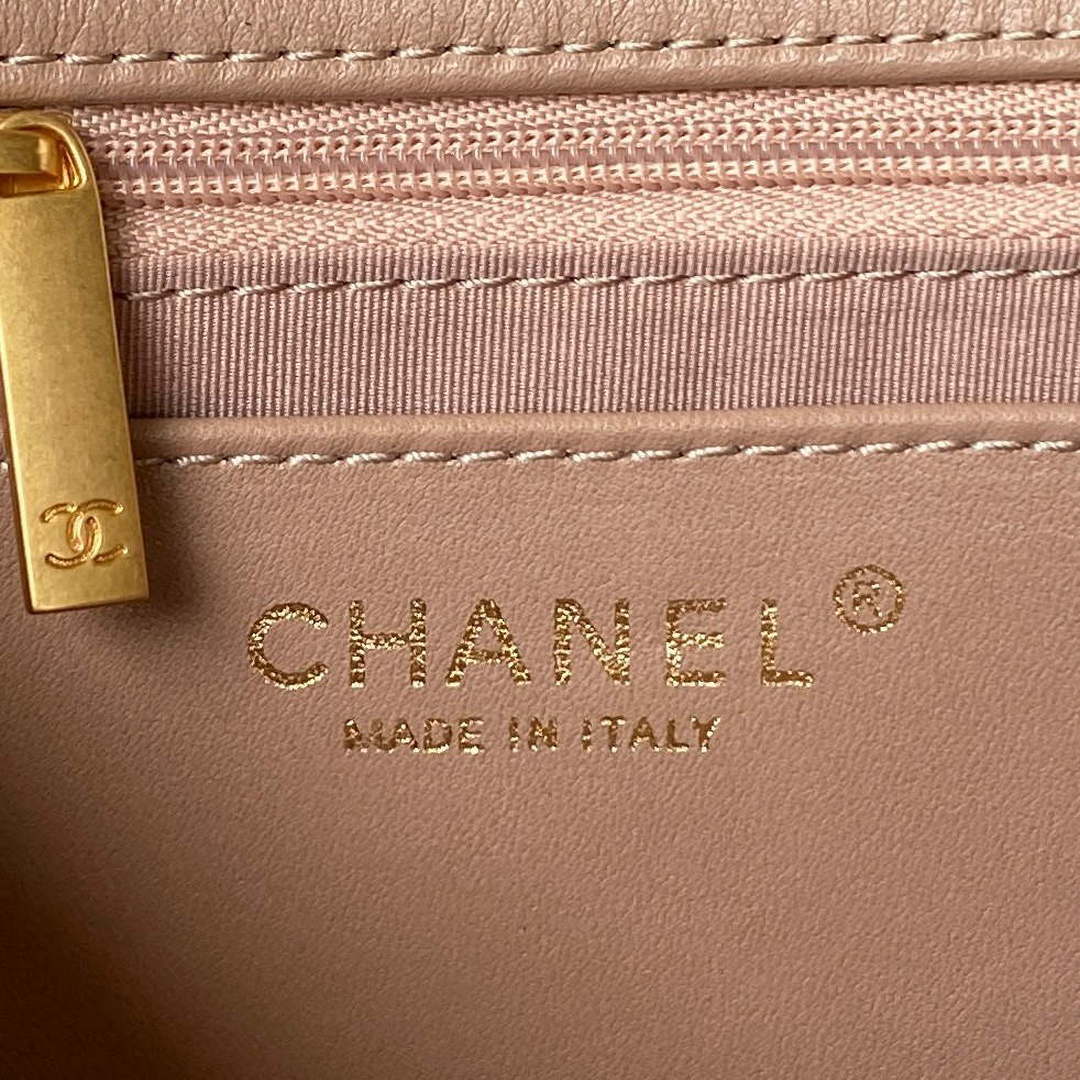 Chanel AS4274 Mini Flap Crossbody Bag Lambskin Apricot - Default Title - View 8