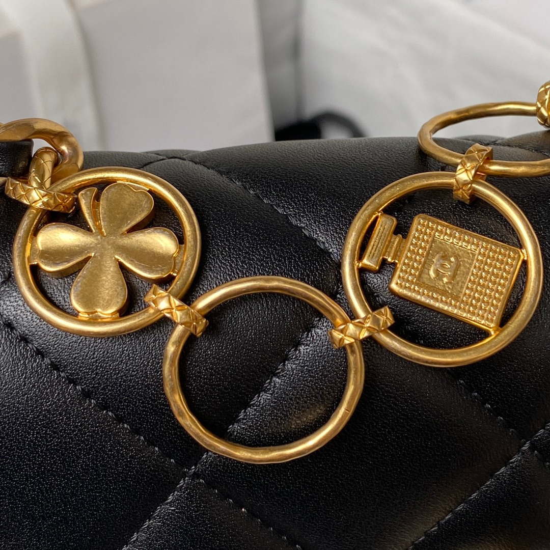 Chanel AS4274 Mini Flap Crossbody Bag Lambskin Black - Default Title - View 5