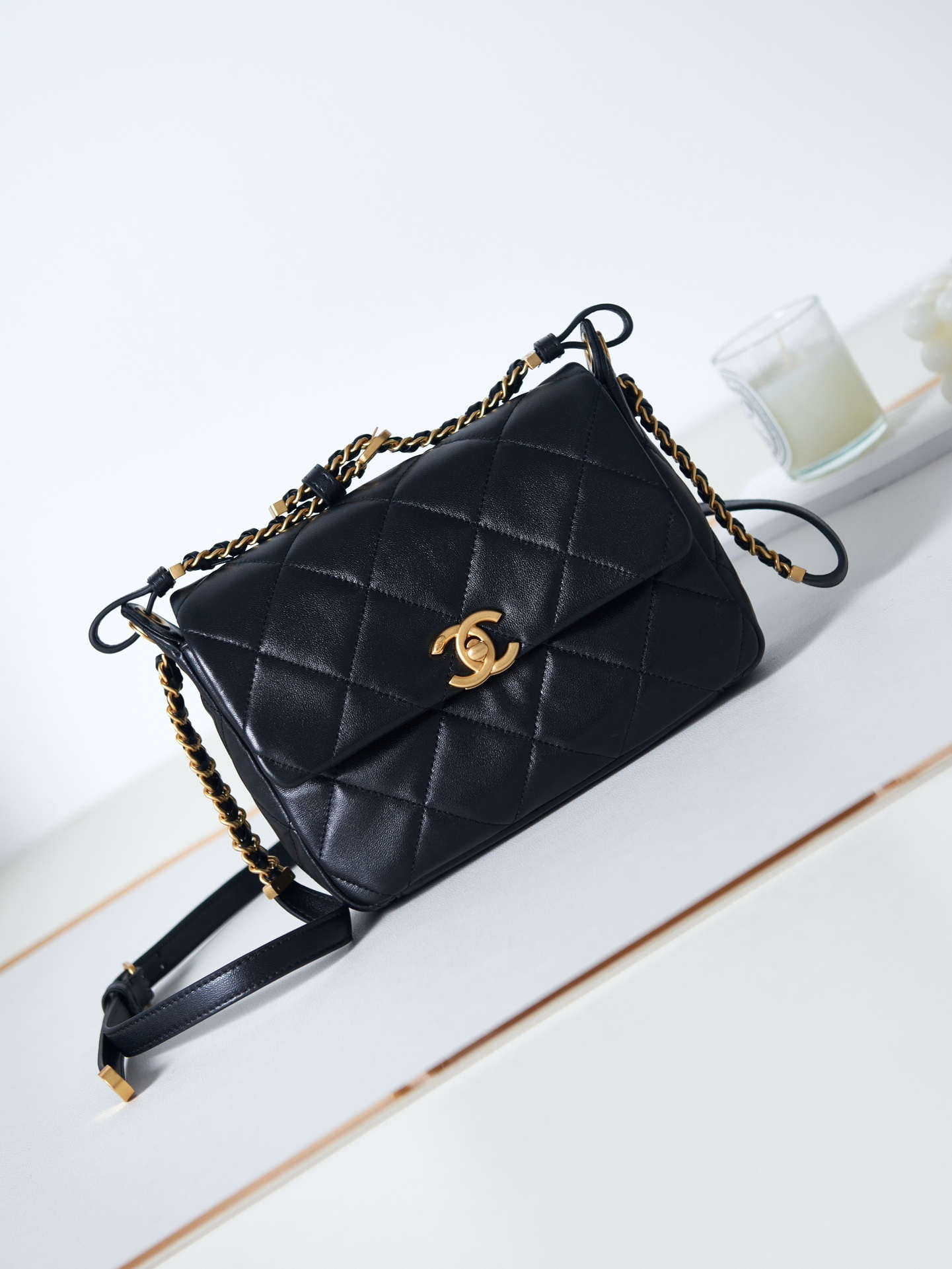 Chanel AS4305 Small Flap bag 23K Lambskin Black - Default Title - View 1