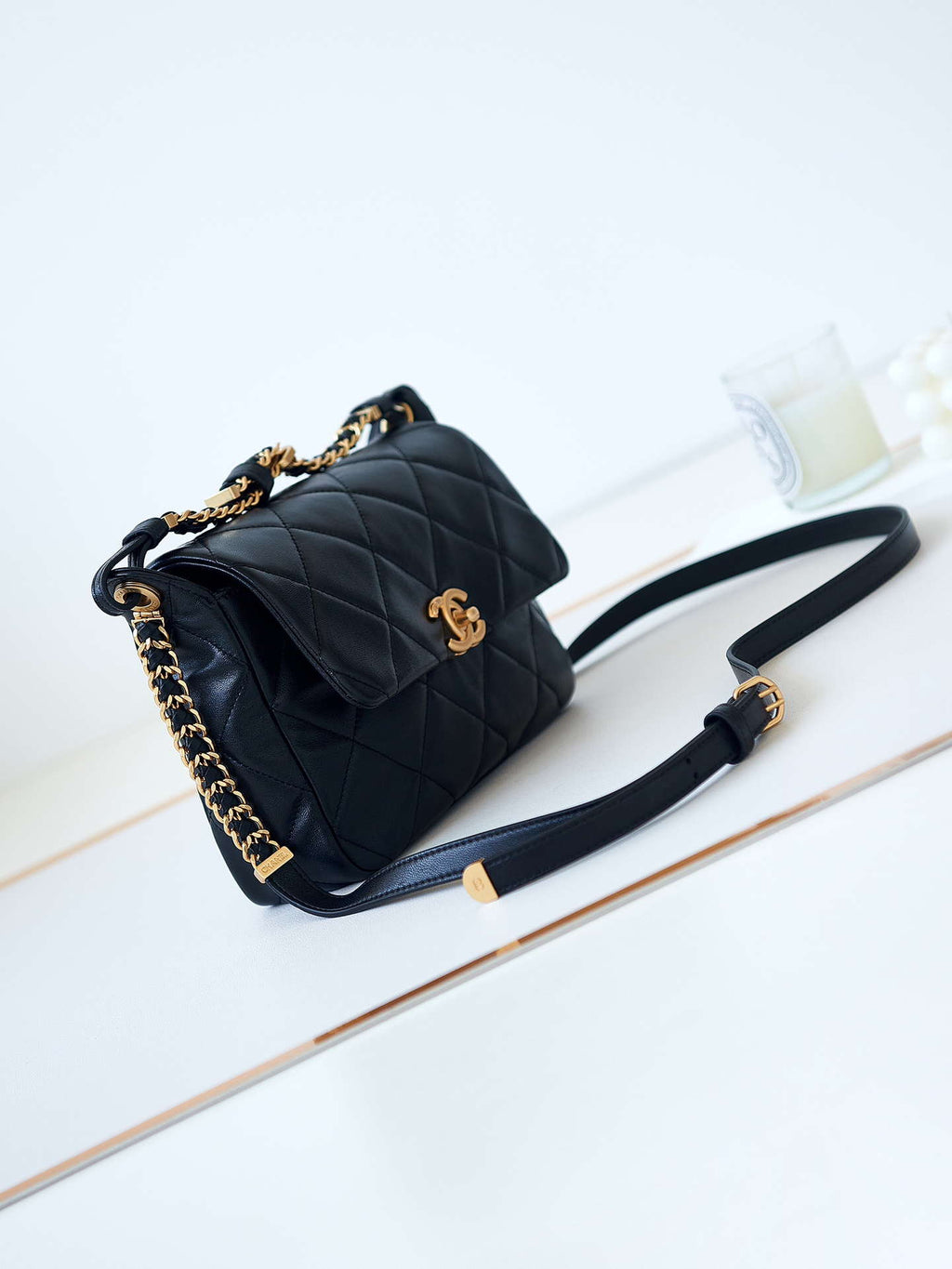 Chanel AS4305 Small Flap bag 23K Lambskin Black