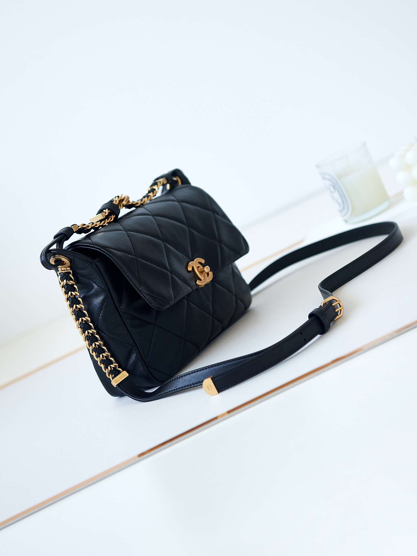 Chanel AS4305 Small Flap bag 23K Lambskin Black