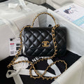 Chanel AS4306 Small Flap bag with Handle Lambskin Black - Default Title - View 1