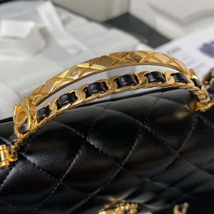 Chanel AS4306 Small Flap bag with Handle Lambskin Black - Default Title - View 4
