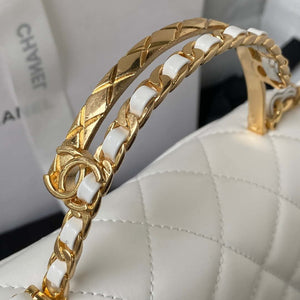 Chanel AS4306 Small Flap bag with Handle Lambskin white - Default Title - View 4