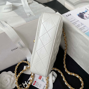 Chanel AS4306 Small Flap bag with Handle Lambskin white - Default Title - View 6